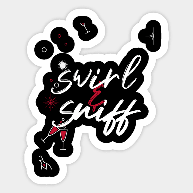Swirl & Sniff, Sommelier Sticker by ILT87